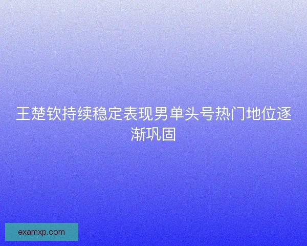 王楚钦持续稳定表现男单头号热门地位逐渐巩固 王楚钦持续稳定表现男单头号热门地位逐渐巩固