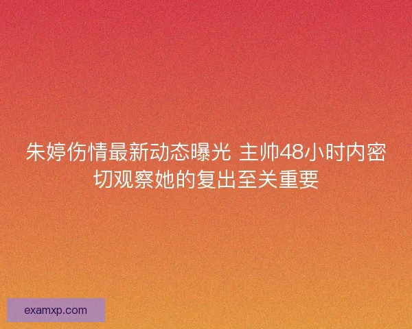 朱婷伤情最新动态曝光 主帅48小时内密切观察她的复出至关重要
